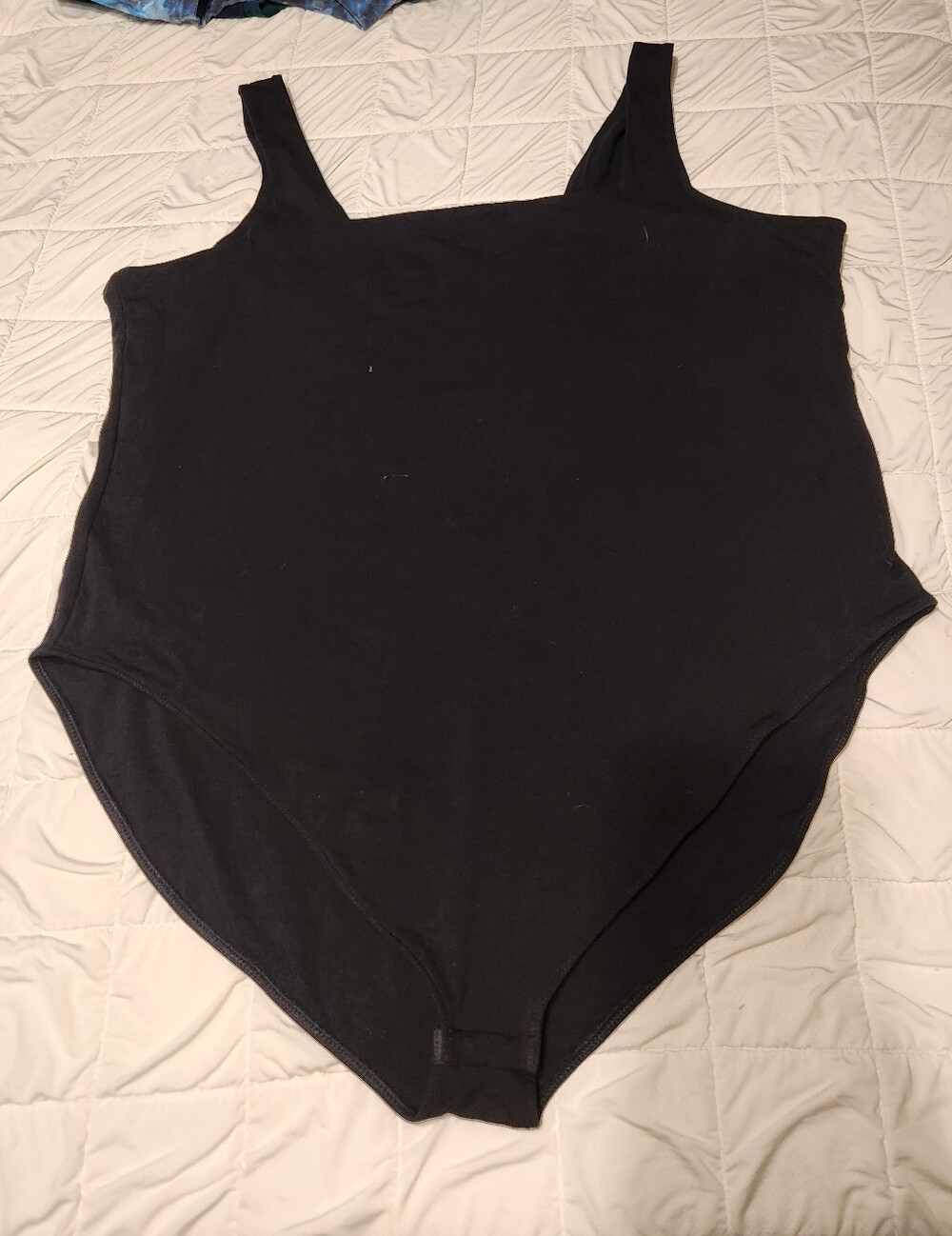 Old Navy Black Women's Square Neck Tank Bodysuit